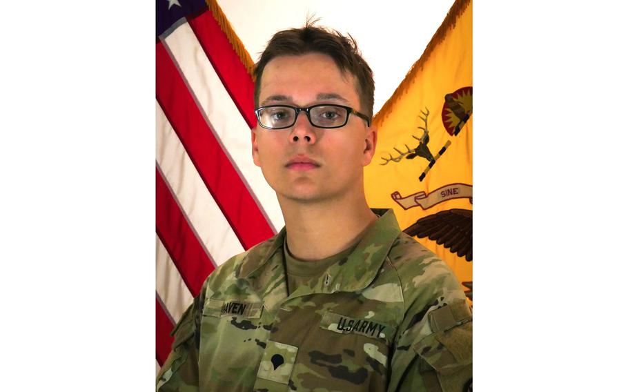 Spc. Jayson Reed Haven was riding in a Humvee at Camp Buehring in Kuwait on May 25, 2023, when it overturned, the service said. He died of his injuries.