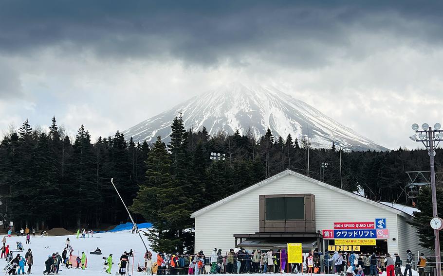 Fujiten Snow Resort at the base of Japan’s most famous mountain is just over an hour’s drive from many U.S. bases in metro Tokyo.