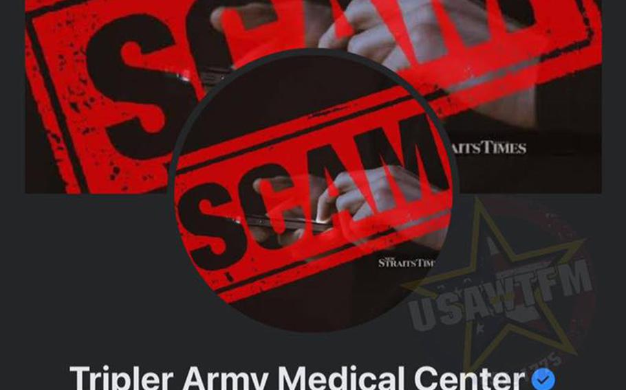 This screenshot shows Tripler Army Medical Center’s Facebook page defaced by a hacker, Tuesday, Jan. 4, 2021.