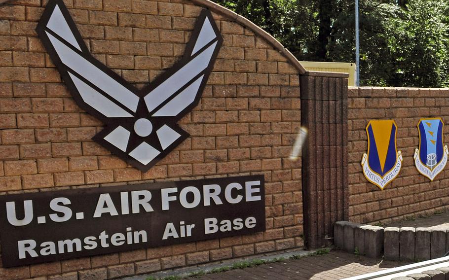 Three people were detained by security forces Monday night after they attempted to enter Ramstein Air Base through the west gate in a white van that was towing a vehicle.