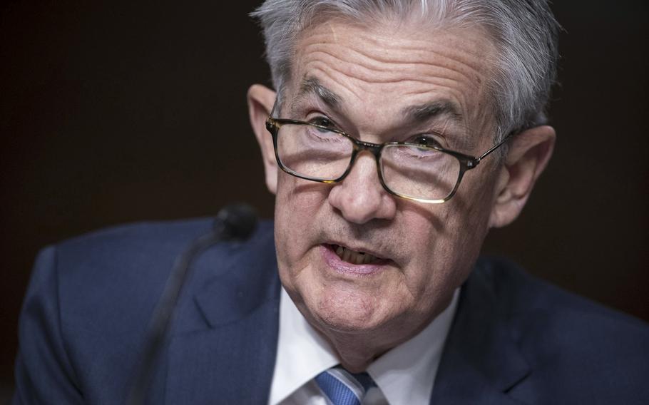 Jerome Powell, chairman of the U.S. Federal Reserve, speaks during a Senate hearing in Washington, D.C., on Nov. 30, 2021.