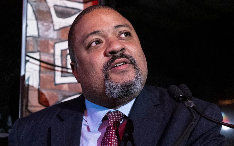 Manhattan District Attorney Alvin Bragg attends an event in New York, on Nov. 2, 2021. Bragg said Thursday, April 7, 2022, a criminal investigation into the former president Donald Trump and his business practices is continuing “without fear or favor” despite a recent shakeup in the probe’s leadership.