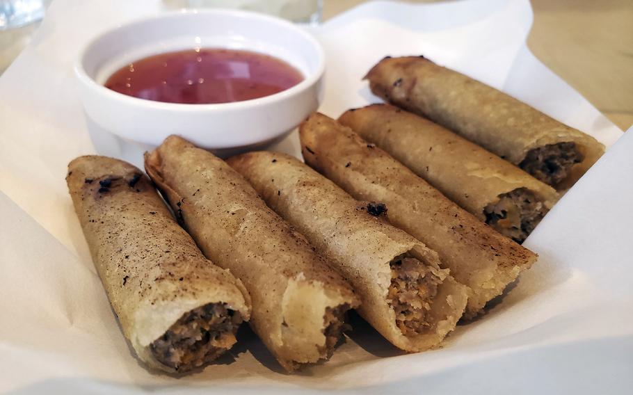 The lumpia from Dhanie's Kitchen in western Tokyo comes with a sweet sauce for dipping. The filling is a savory delight offset by the sauce that make these rolls the perfect appetizer.