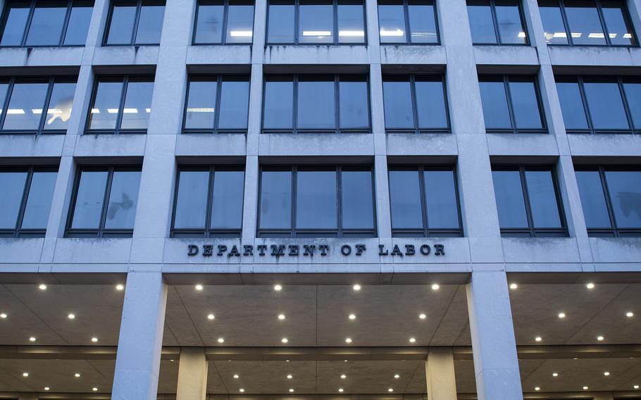 The U.S. Labor Department building is seen in Washington, D.C., on July 6, 2022.  Two key inflation gauges posted larger-than-forecast increases on Friday, July 29.
