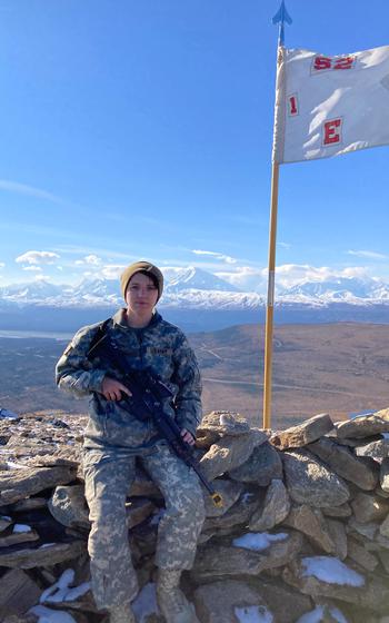 Army Cpl. Sarah Myers serving at Fort Wainwright, Alaska, the northernmost U.S. military installation in the world. The North Carolina native has learned to live with — and even enjoy at times — the extremes of dark, cold winters and summers with barely any night. 