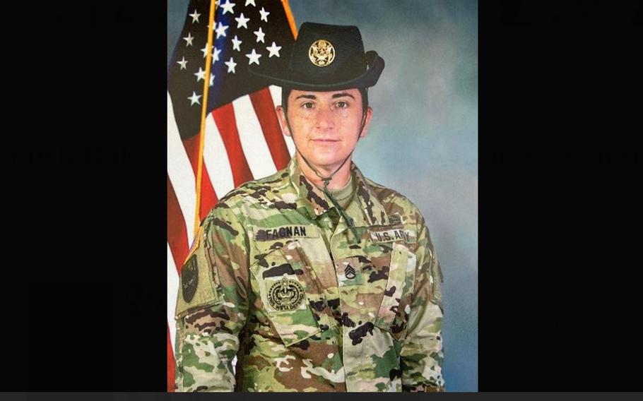 Staff Sgt. Erin Fagnan is the first female drill sergeant in the South Dakota Army National Guard.