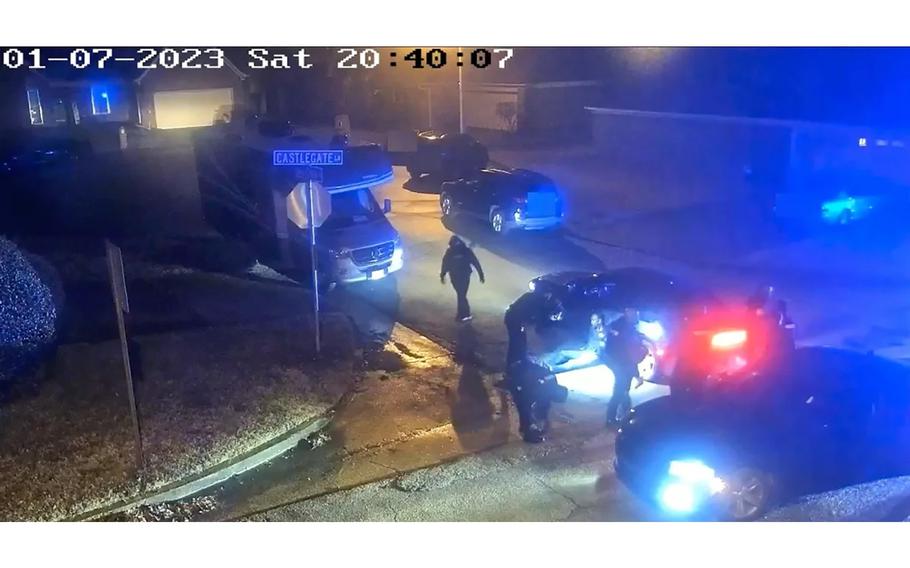 Police in Memphis, Tenn., shine a light on Tyre Nichols after beating him. 