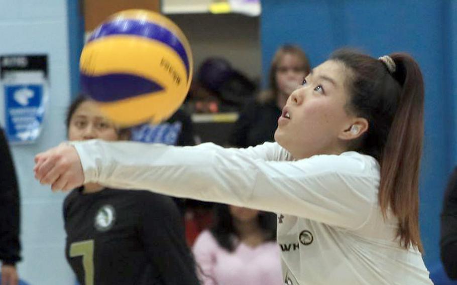 Libero Reyna Peterman is one of several key cogs in Humphreys girls volleyball team's unbeaten run thus far this season and the No. 1 seed in the Korea postseason tournament this weekend in Seoul.