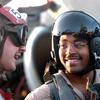 Hed: Post-Prowling chat, 2003

Mar. 22, 2003: After a flight in a Prowler, Lt. Silas "Shibaz" Bouyer, right, 26, a naval flight officer from Detroit, smiles while chatting with a flight deck sailor. The crew of USS Kitty Hawk provied close air support for ground troops in southern Iraq and jamming radar in the skies in support of coalition aircraft. 

META TAGS: Operation Iraqi Freedom; Wars on Terror; U.S. Navy; aircraft carrier; USS Kitty Hawk