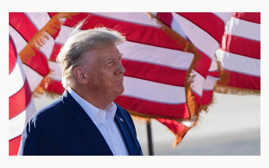 Former US President Donald Trump speaks during a 2024 election campaign rally in Waco, Texas, March 25, 2023. 