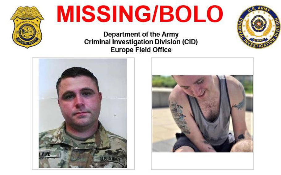 Staff Sgt. Jonathan Lane is pictured in undated photos released by the U.S. Army’ Criminal Investigation Command July 6, 2023. Lane, a U.S. soldier stationed in Ansbach, Germany, has been reported missing since June and is being sought by Army investigators. 