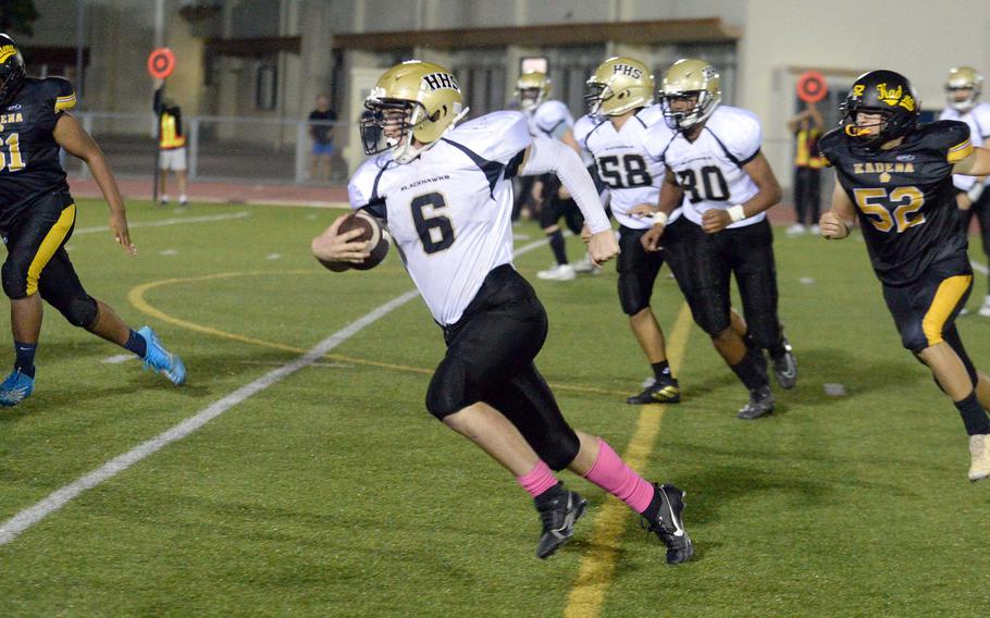 Luke Robinson led the Blackhawks with 139 yards on 24 carries.
