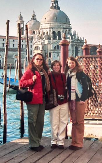 Ms. Gorton and friends in Italy
