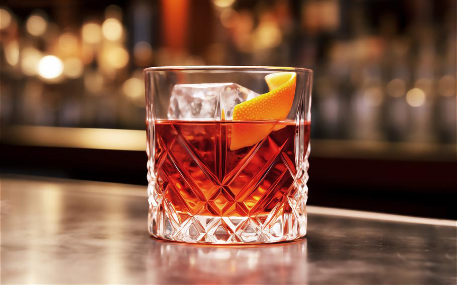 The Boulevardier (bourbon, Campari and sweet vermouth) was one of the daily bourbon cocktails offered on the American Countess during a recent American Queen Voyages bourbon-themed cruise. 