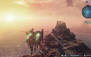 Unfettered exploration defines the "Xenoblade Chronicles X" experience, allowing flying robots to explore unique locations across five continents in a seamlessly loading alien planet. MUST CREDIT: Nintendo