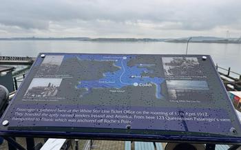 Sign at the Titantic Experience about the different port stops