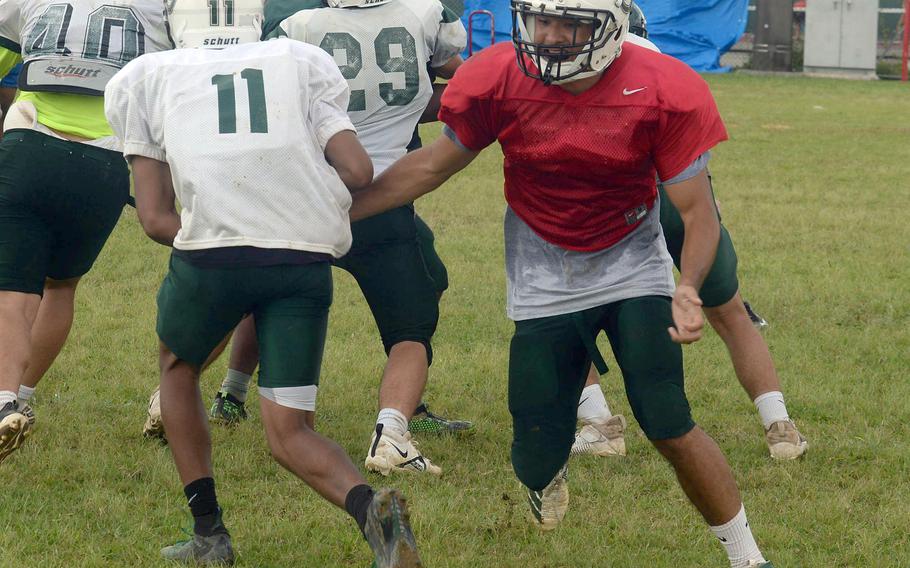 A.J. Militte, a junior, moves up from Kubasaki's 2019 junior varsity to take over at quarterback.