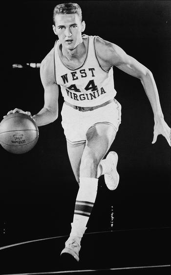 Jerry West at the University of West Virginia in the 1950s.