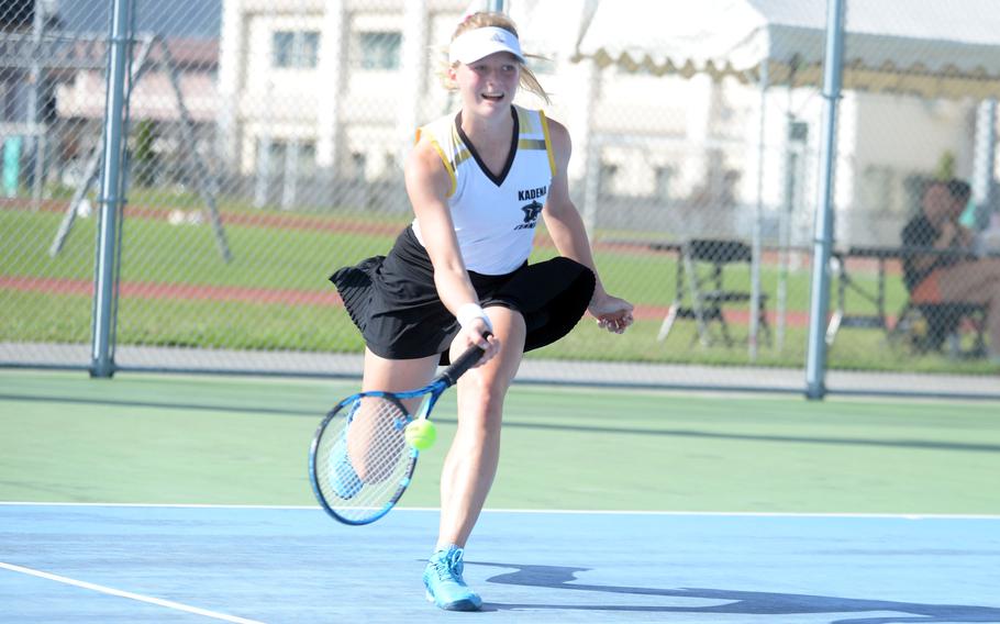 Brooke Brewer plays tennis.