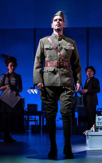 From left to right, Sumié Yotsukura, Perry Sherman, and Taylor Witt in “Unknown Soldier”. Photo by Teresa Castracane. 