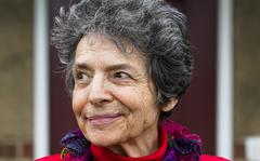 Ruth Kohake poses for a portrait outside of the Price Hill Public Library, Thursday, March 23, 2023, in Cincinnati. Kohake is among those caught up in the confusion over Ohio's strict new photo ID requirement. The retired nurse from Cincinnati gave up her driver’s license and her car in 2019. Now 82, she thought she might never have to step foot in another state license agency. (AP Photo/Jeff Dean)