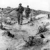 Korea, May, 1953:  Two American soldiers cross the battered terrain surrounding Outpost Harry, where enemy troops regularly mounted attacks from three sides. One sergeant recalled a battle during which "the first Red I met came along the trench yelling 'Comrade, comrade' holding a grenade in one hand and firing a burp gun with the other." In mid-June, 1953, the Americans weathered an eight-day assault by more than 13,000 Chinese troops.

Looking for Stars and Stripes’ coverage of the Korean War? Subscribe to Stars and Stripes’ historic newspaper archive! We have digitized our 1948-1999 European and Pacific editions, as well as several of our WWII editions and made them available online through https://starsandstripes.newspaperarchive.com/

META TAGS: Korean War; DMZ; South Korea; combat; U.S. Army;