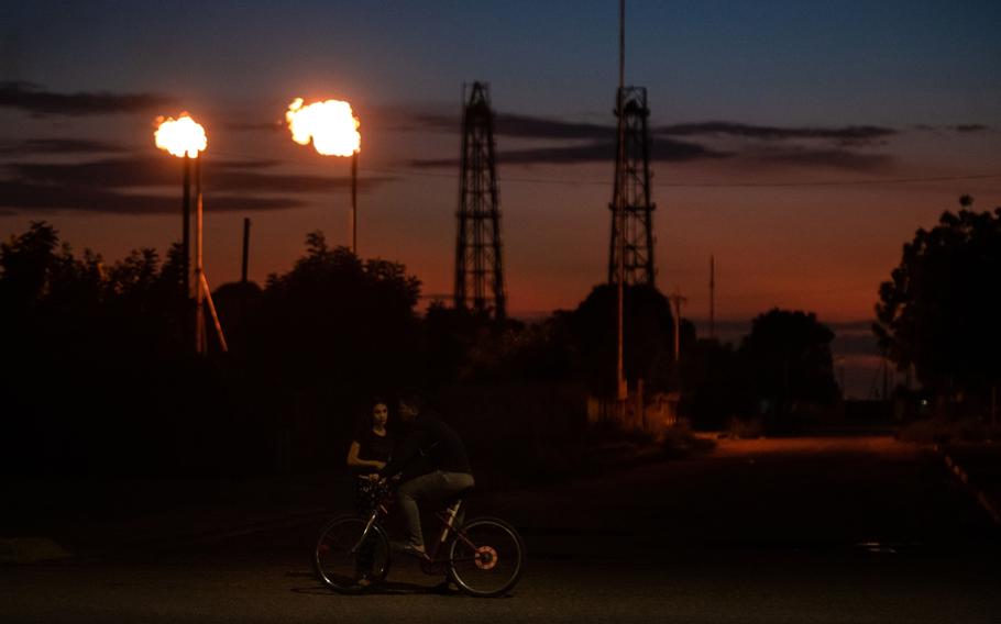 A PDVSA oil refinery in Cabimas, Venezuela, on Dec. 3, 2021. 