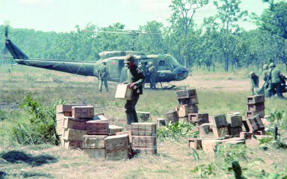 A resupply mission is carried out at Landing Zone X-Ray. 
﻿Photos courtesy of Joseph L. Galloway