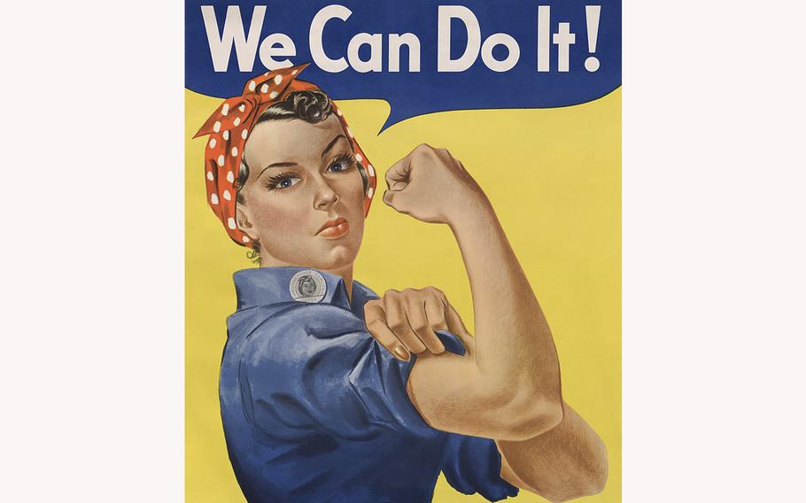“We Can Do It!” by J. Howard Miller, was made as an inspirational image to boost worker morale during World War II. 
