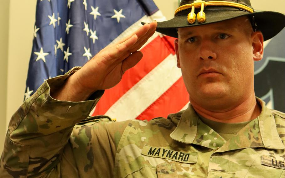 Army Sgt. 1st Class Daniel Maynard was one month into initial entrance training on Sept. 11, 2001. He has since served 20 years, including a combat tour in Iraq. 