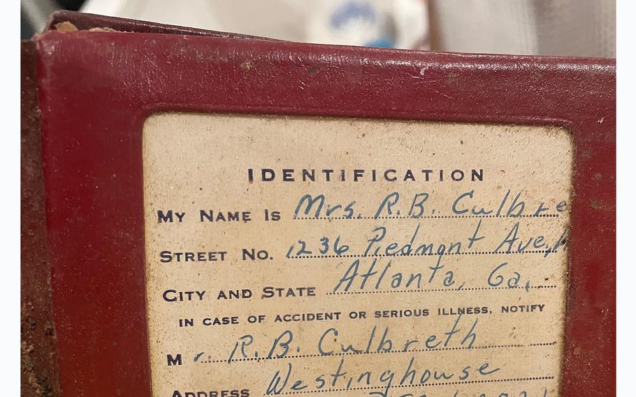 Floy Culbreth, who died in 2005 at the age of 87, lost her wallet at the Plaza Theatre in Atlanta in 1958. It was recently returned to her family. 