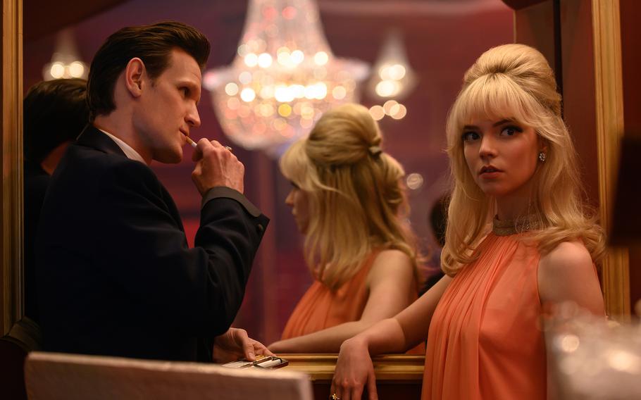 Matt Smith and Anya Taylor-Joy are two of the stars of the film “Last Night in Soho,” now playing in select theaters on base.