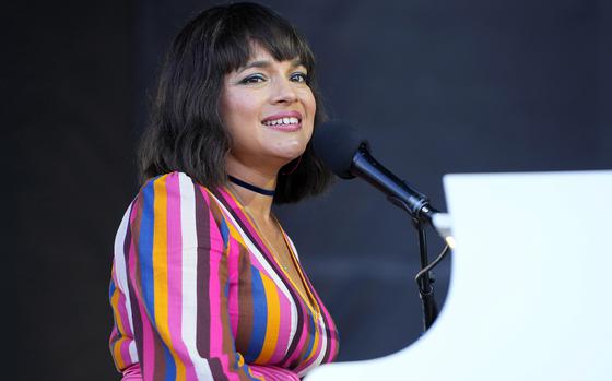 Norah Jones, shown performing Sept. 15 in Asbury Park, N.J., is scheduled to perform July 16 in Hamburg, Germany. 
