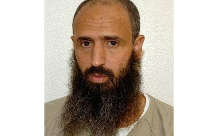 This undated photo released by lawyer Shelby Sullivan-Bennis on Dec. 11, 2017, shows his client, Abdullatif Nasser, at the Guantanamo Bay detention center in Guantanamo Bay, Cuba. The Biden administration on Monday, July 19, 2021, transferred the detainee out of the Guantánamo Bay detention facility for the first time, sending the Moroccan man back home years after he was recommended for discharge.