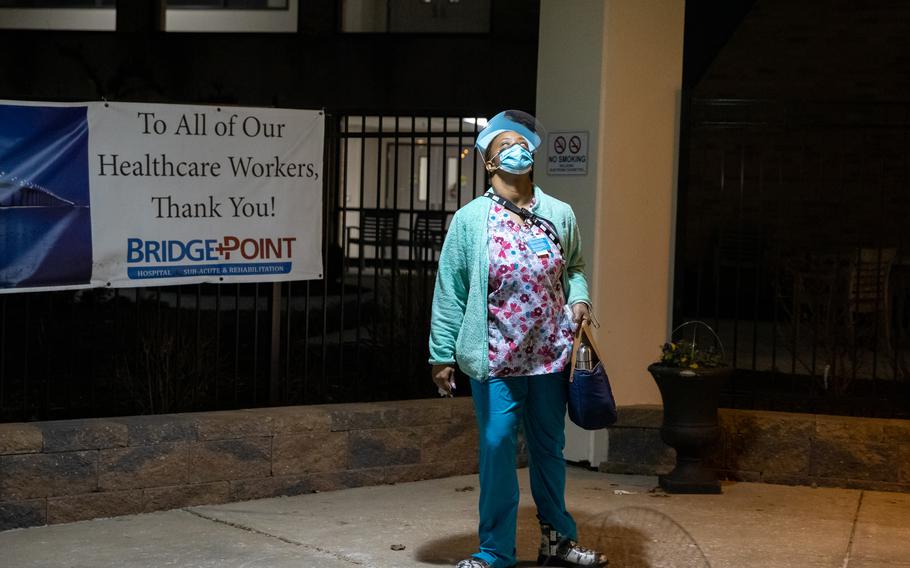 LaToya Francis outside a Bridgepoint Healthcare facility in Southwest Washington, D.C. on Jan. 14, 2022. 