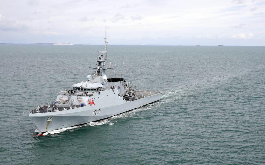 The Royal Navy offshore patrol vessel HMS Tamar, seen here, will be stationed somewhere in the Indo-Pacific region along with its sister ship, the HMS Spey, starting in August 2021.