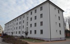 Military family housing in Katterbach, Germany, part of U.S. Army Garrison Ansbach, which had the lowest rating in a recent Army housing survey.