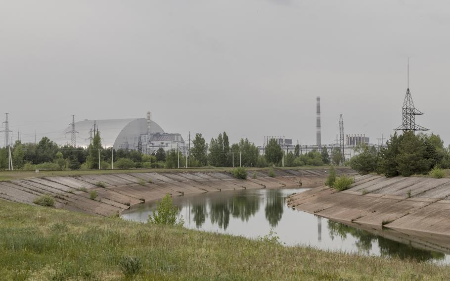 The Chernobyl nuclear power plant, which was under Russian occupation shortly after the start of the invasion of Ukraine, on May 20, 2022.