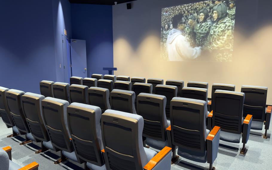 A view of the theater inside the newly renovated 2nd Infantry Division, Eighth Army and Korean Theater of Operations Museum at Camp Humphreys, South Korea, Oct. 19, 2022.