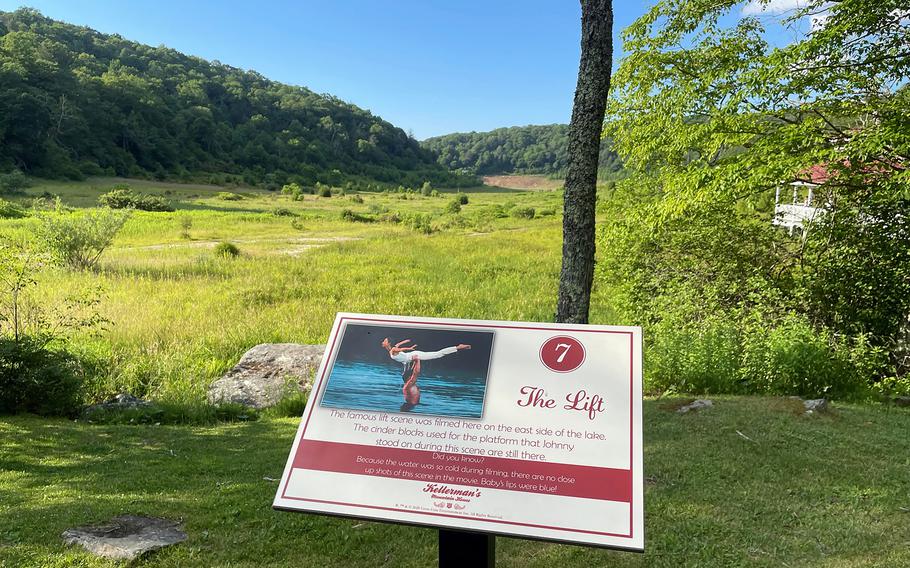 Signs around the lodge in Pembroke, Va., designate “Dirty Dancing” film sites, such as where Baby and Johnny practiced their lift. 