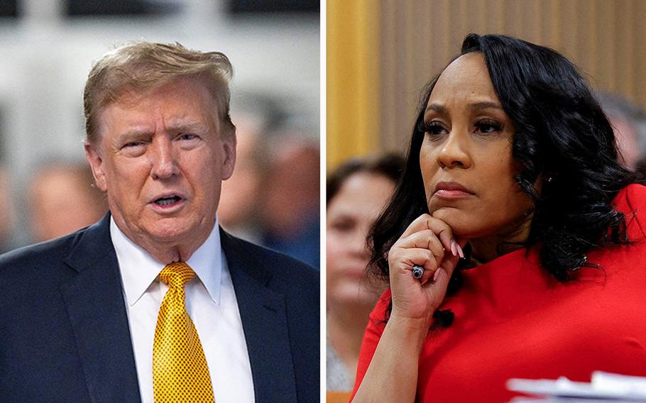 Former President Donald Trump and Fulton County District Attorney Fani Willis