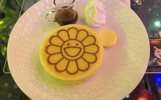 A flower pancake from Coffee Zingaro at Nakano Broadway in Tokyo. 