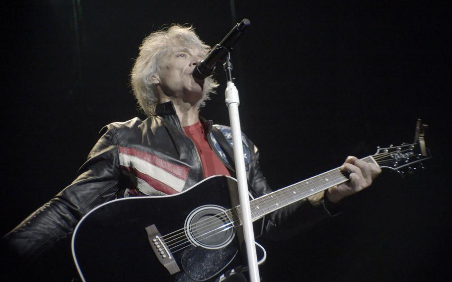Jon Bon Jovi in a scene from the four-part docuseries “Thank You, Good Night: The Bon Jovi Story,” premiering Friday.