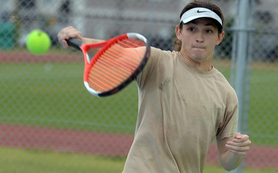 Matthew C. Perry senior Layne Mayer won the All-DODEA-Japan mixed doubles tennis title last season.