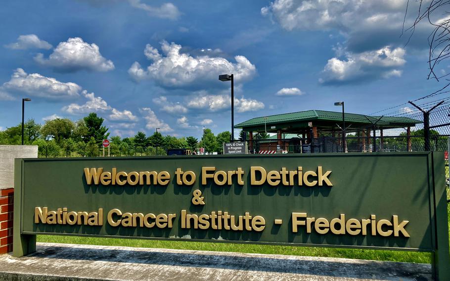 A view of Fort Detrick on July 15, 2021, following allegations by Chinese officials about the origins of COVID-19 and the post in Frederick.