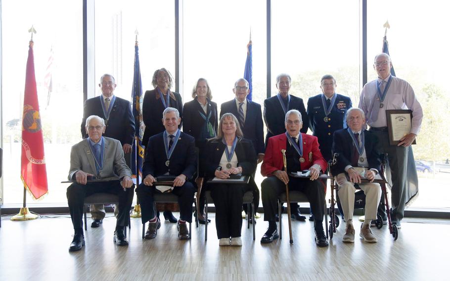 Twelve Ohioans were inducted into the Ohio Veterans Hall of Fame during a ceremony on Monday, Oct. 18, 2021, at the National Veterans Memorial and Museum in Columbus.