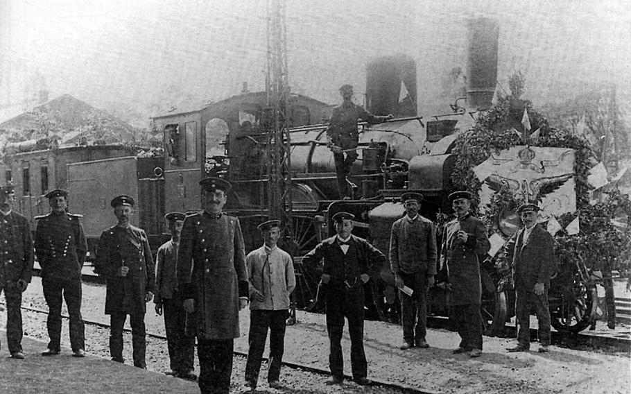 Opening Day of the Glan Valley Line May 1, 1904, in Bad Muenster, Germany. Today large portions of the railway serve as a recreational area.