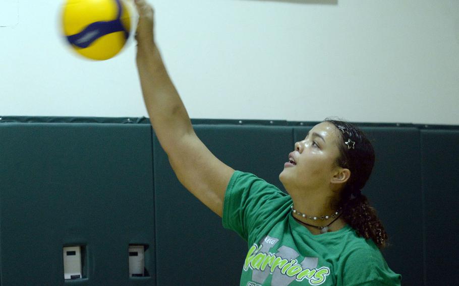 Middle blocker Jasmine Harvey is one of six seniors on Daegu's girls volleyball team.