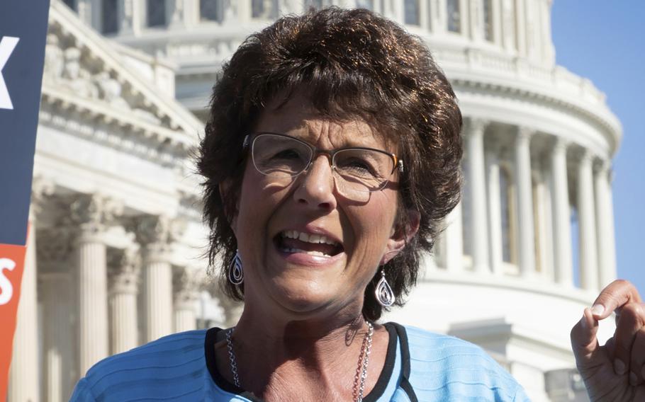 In this July 19, 2018, photo, Rep. Jackie Walorski, R-Ind., speaks on Capitol Hill in Washington. Walorski’s office says that she was killed Wednesday, Aug. 3, 2022, in a car accident.