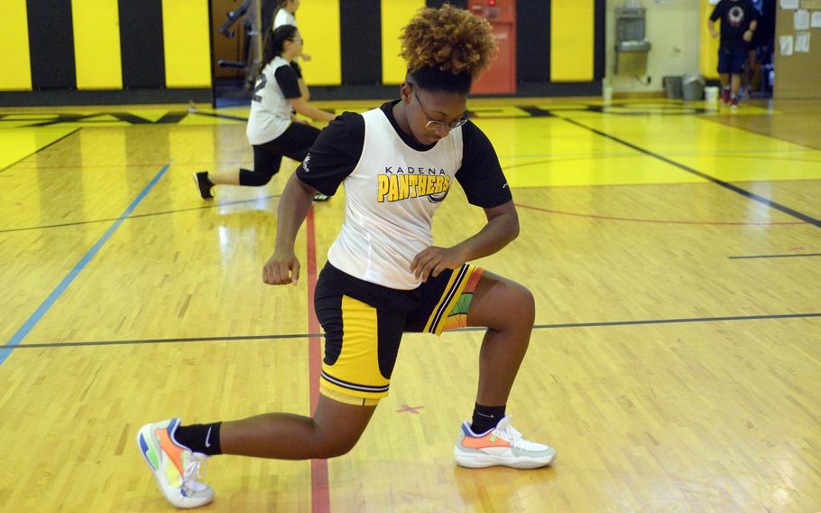 Junior Destiny Richardson is one of four returners from last year's Kadena's girls basketball team.